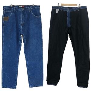 Wrangler Dura Shield Cotton  Men's Lined Relaxed Fit Blue Winter Jeans 40X34